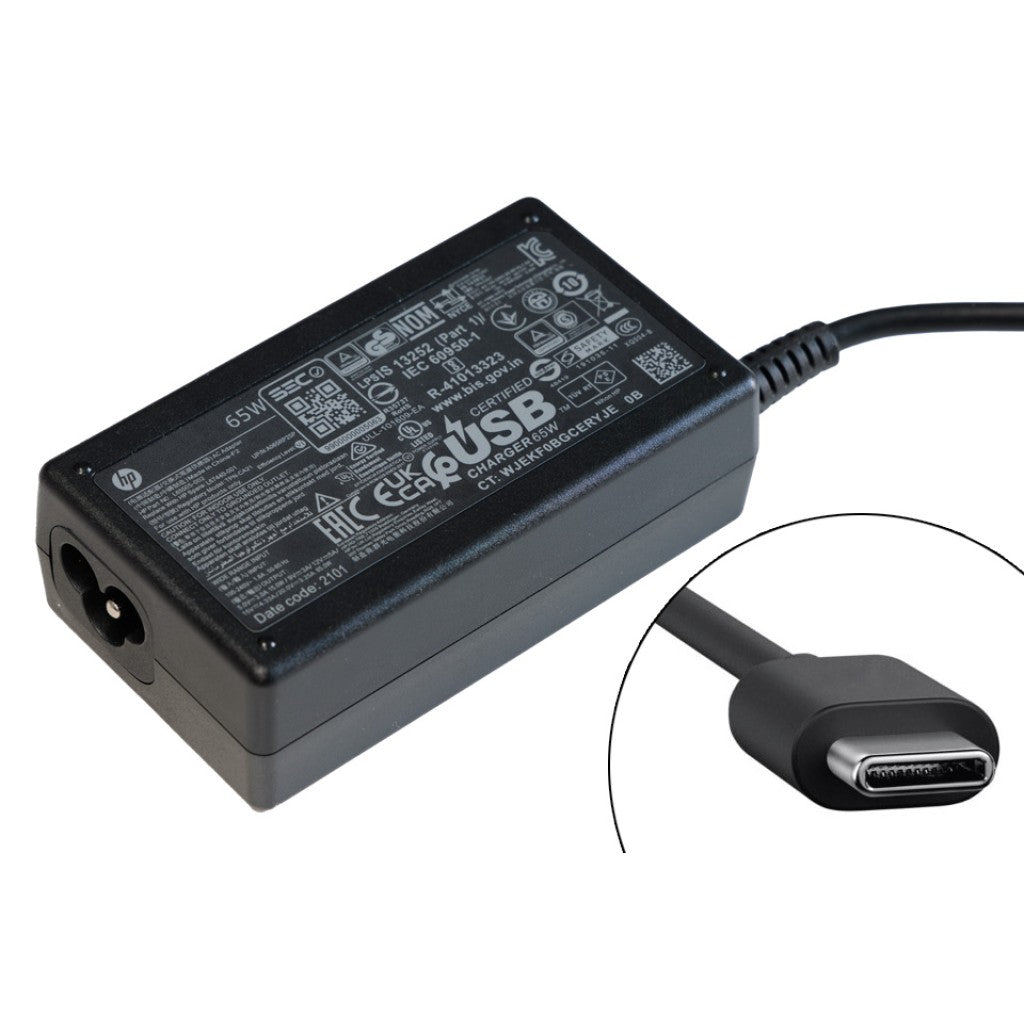 Genuine HP TYPE-C 65W AC Adapter Charger Original