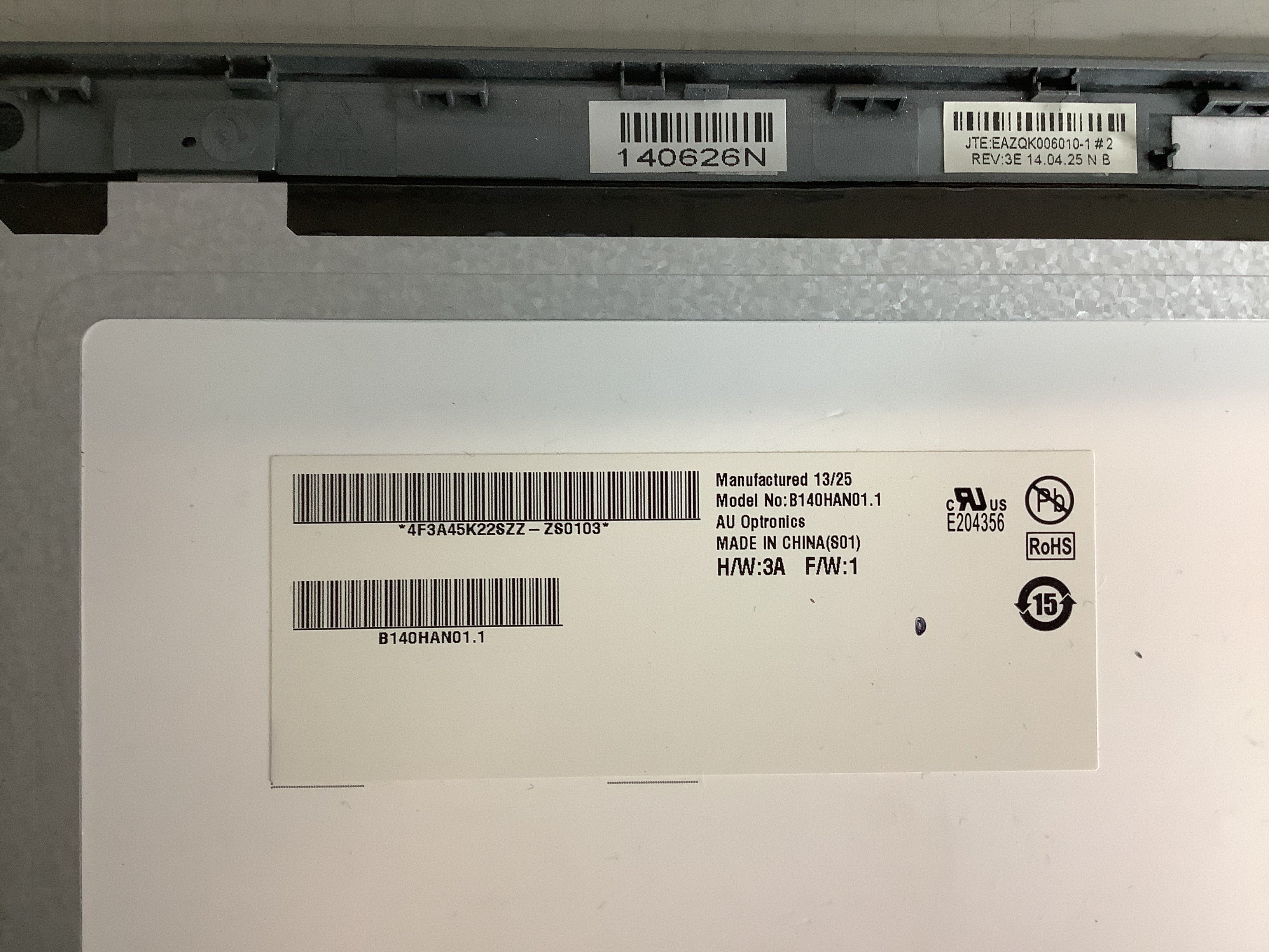 B140HAN01.1 laptop screen image 4