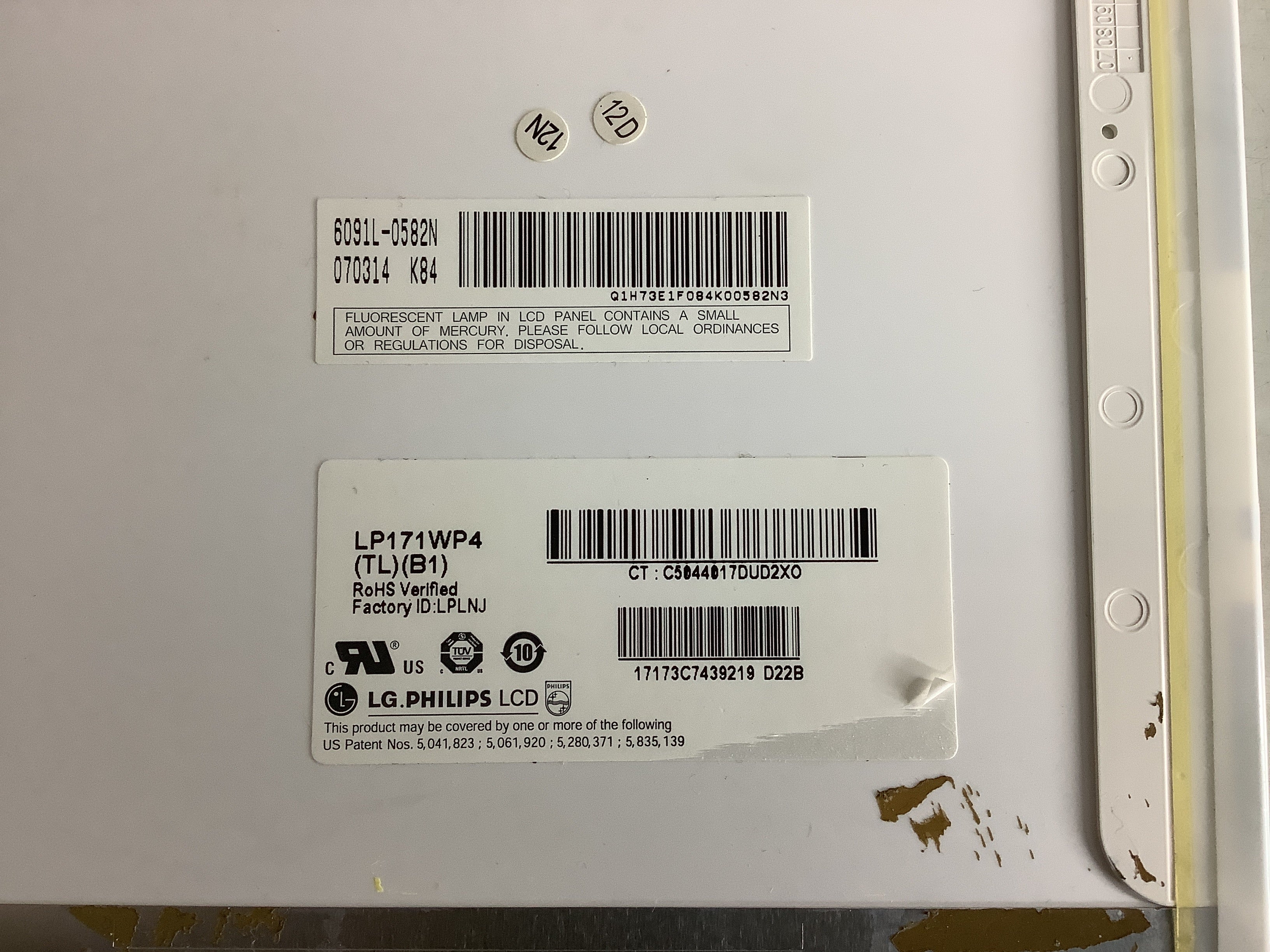 LP171WPA (TL)(B1) laptop screen image 4