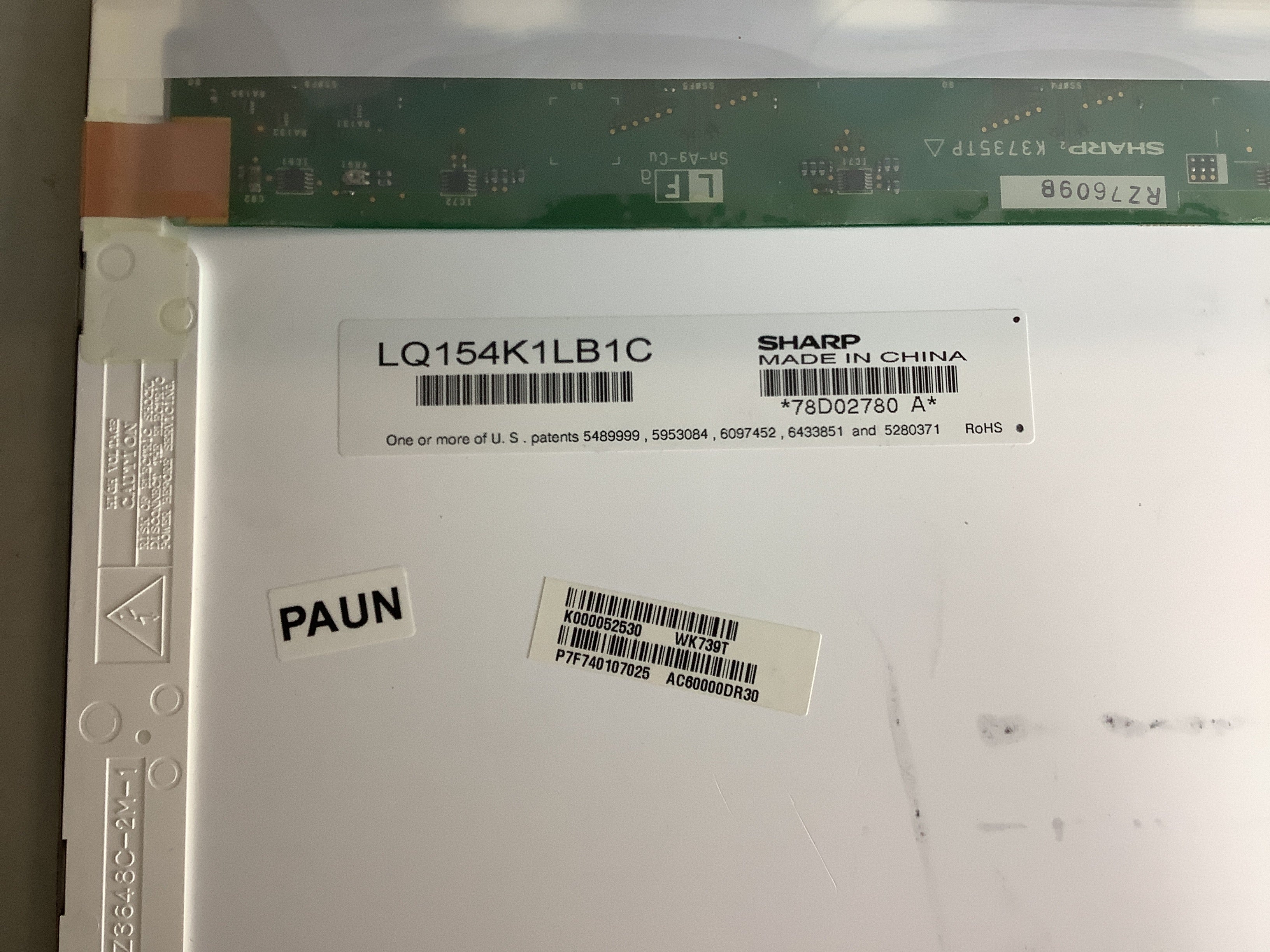 LQ154K1LB1C laptop screen image 4
