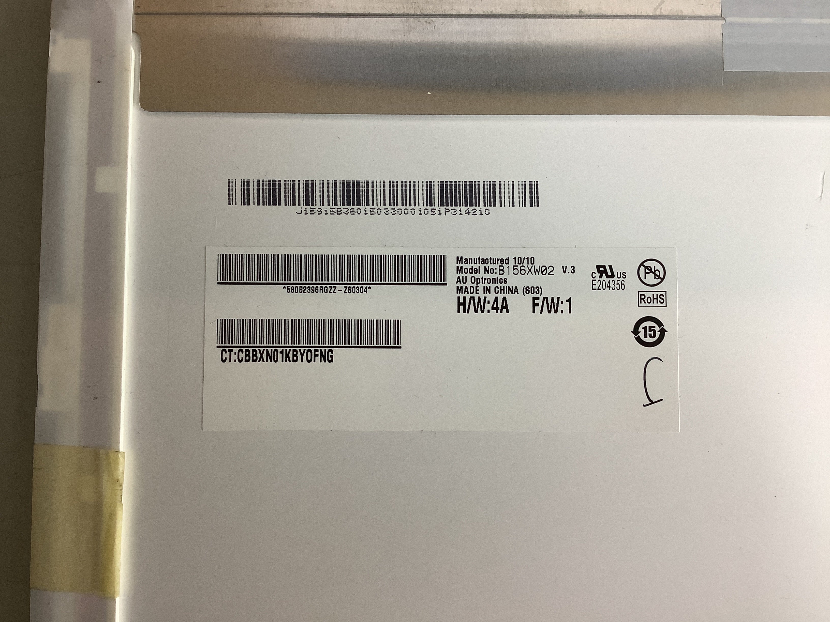 B156XW02 V.3 laptop screen image 4