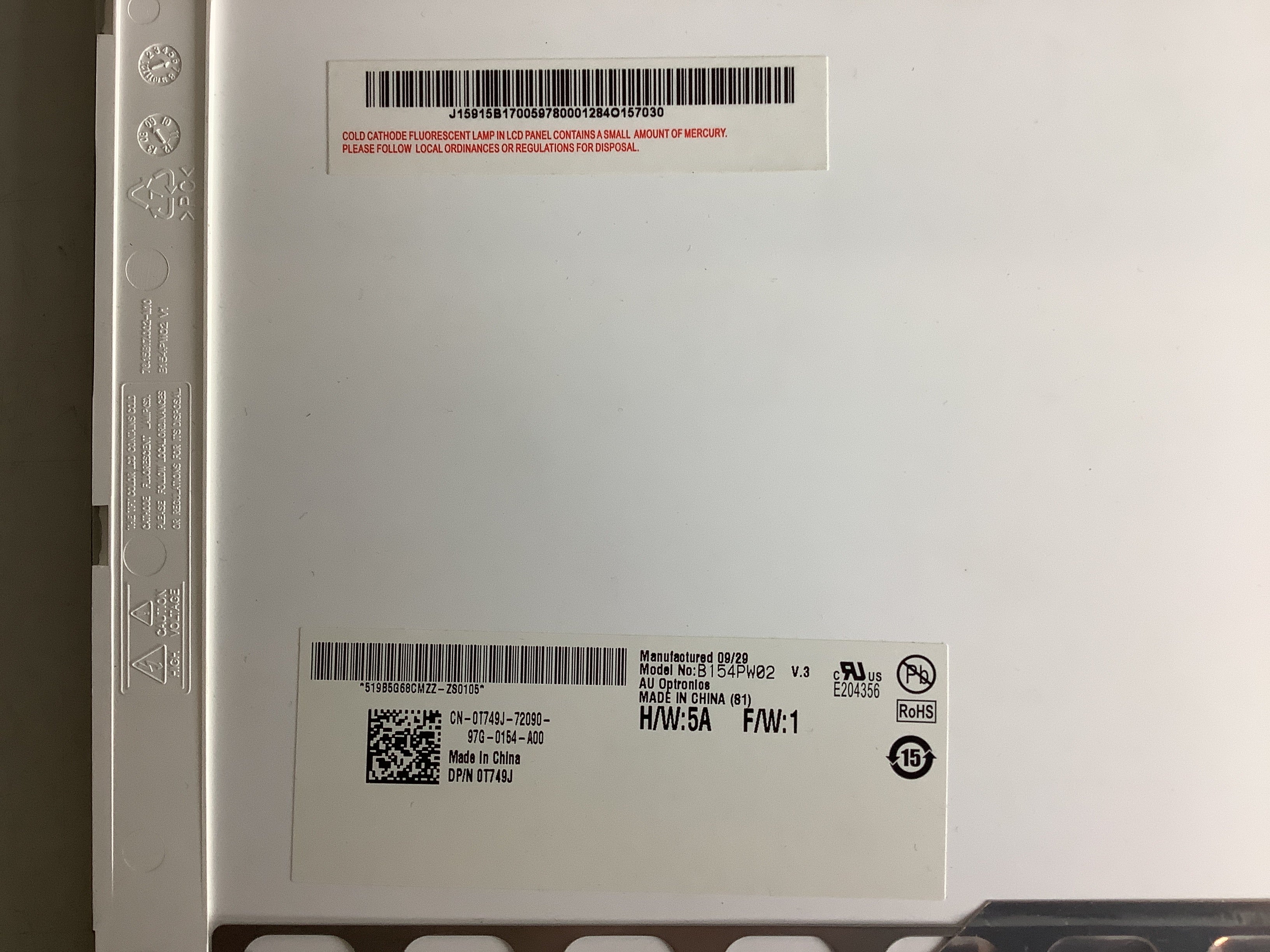 B154PW02 V.3 laptop screen image 4