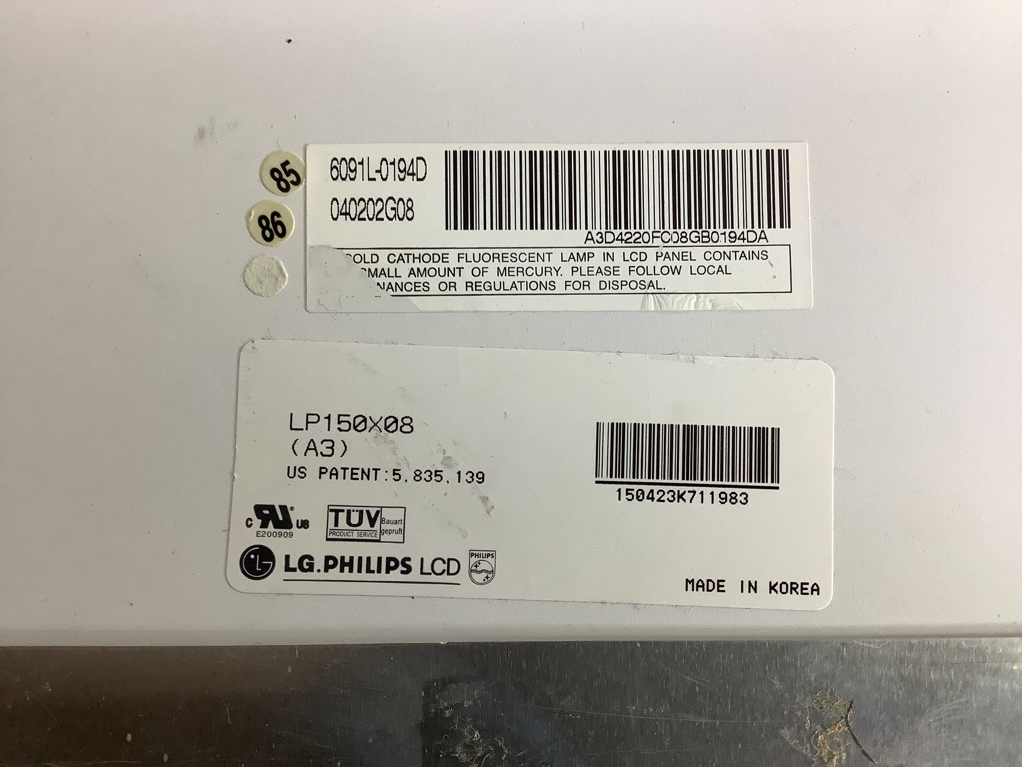 LP150X08 (A3) laptop screen image 4