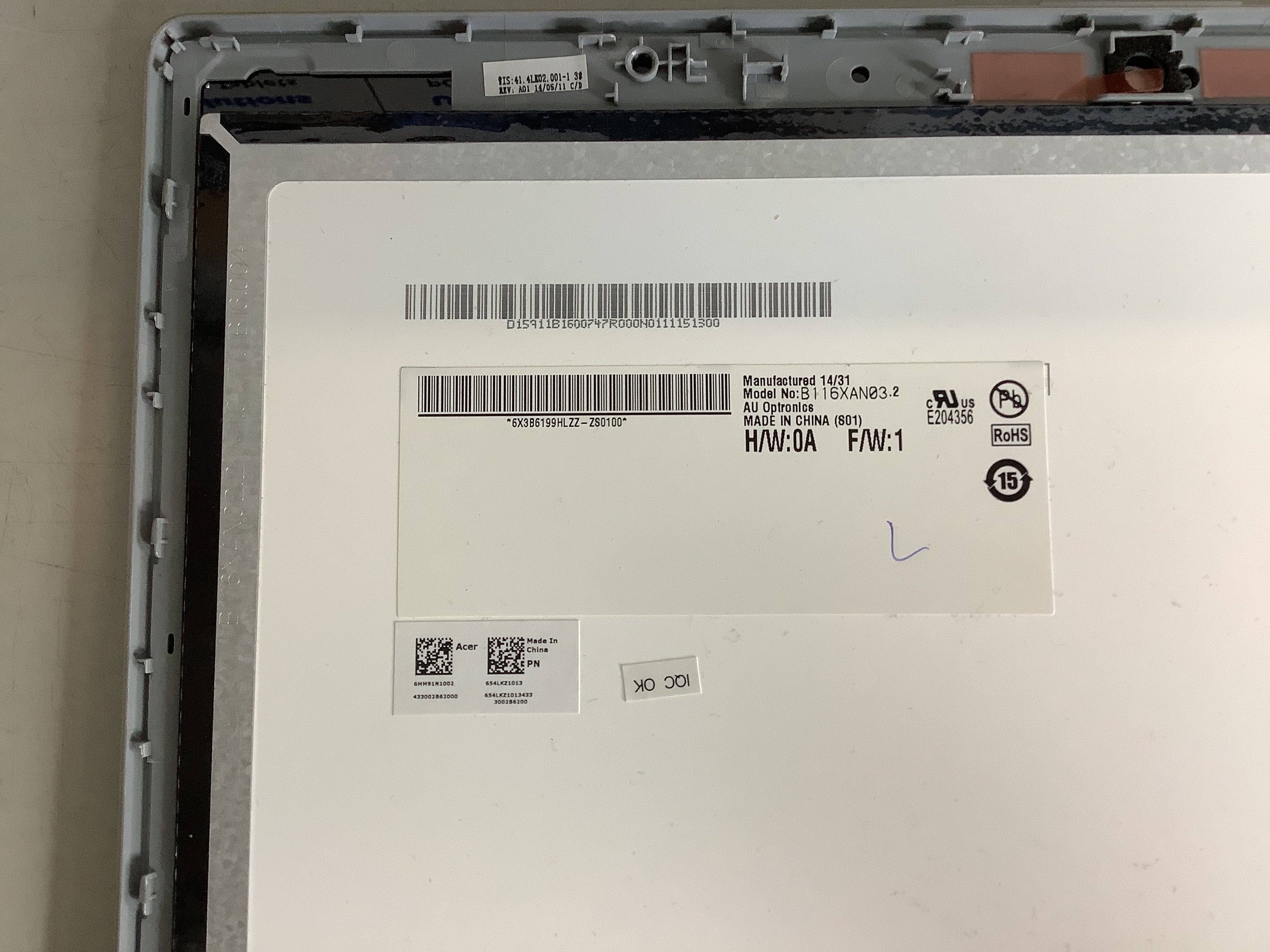 B116XAN03 .2 laptop screen image 4
