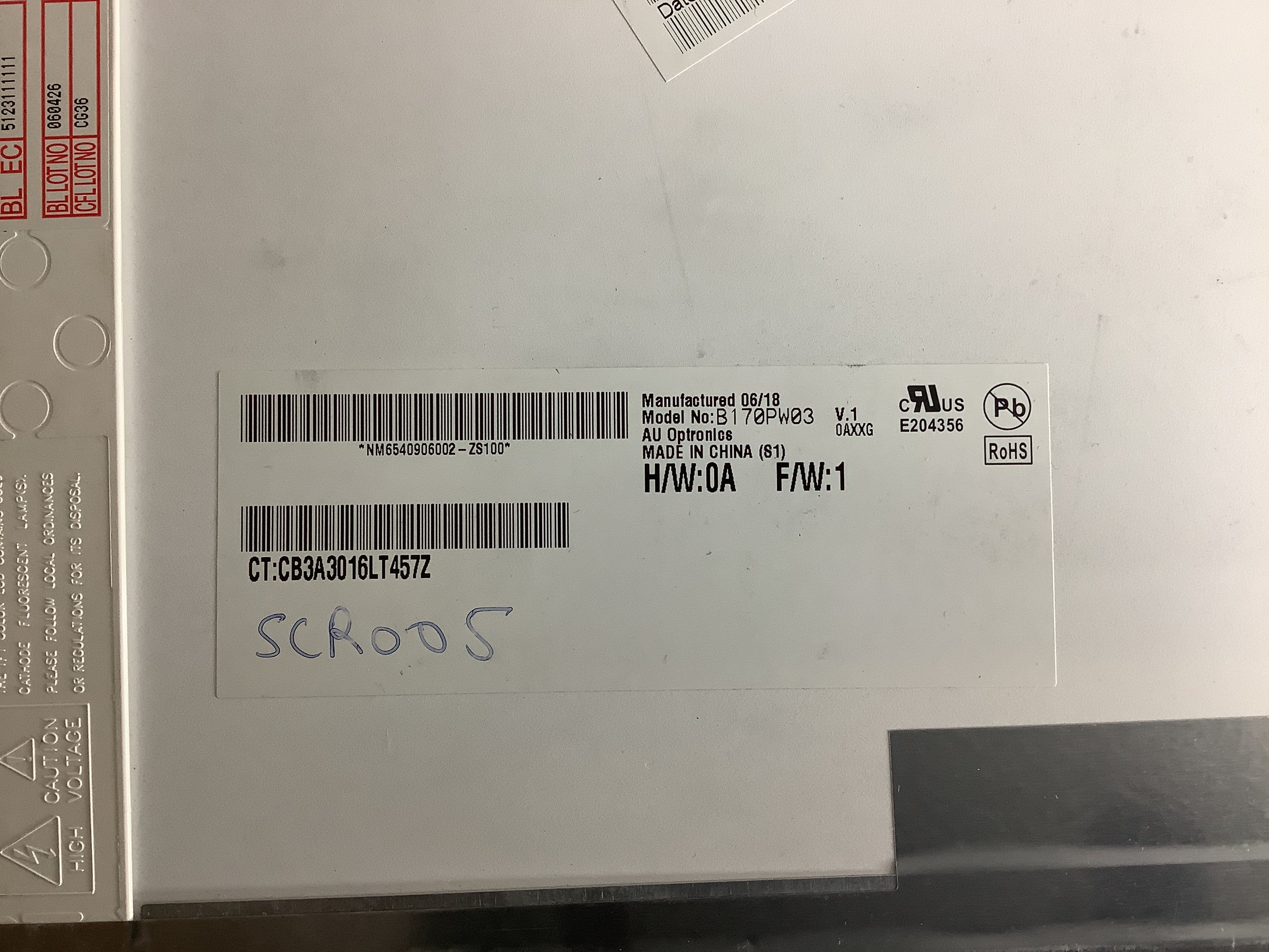B170PW03 V.1 laptop screen image 4