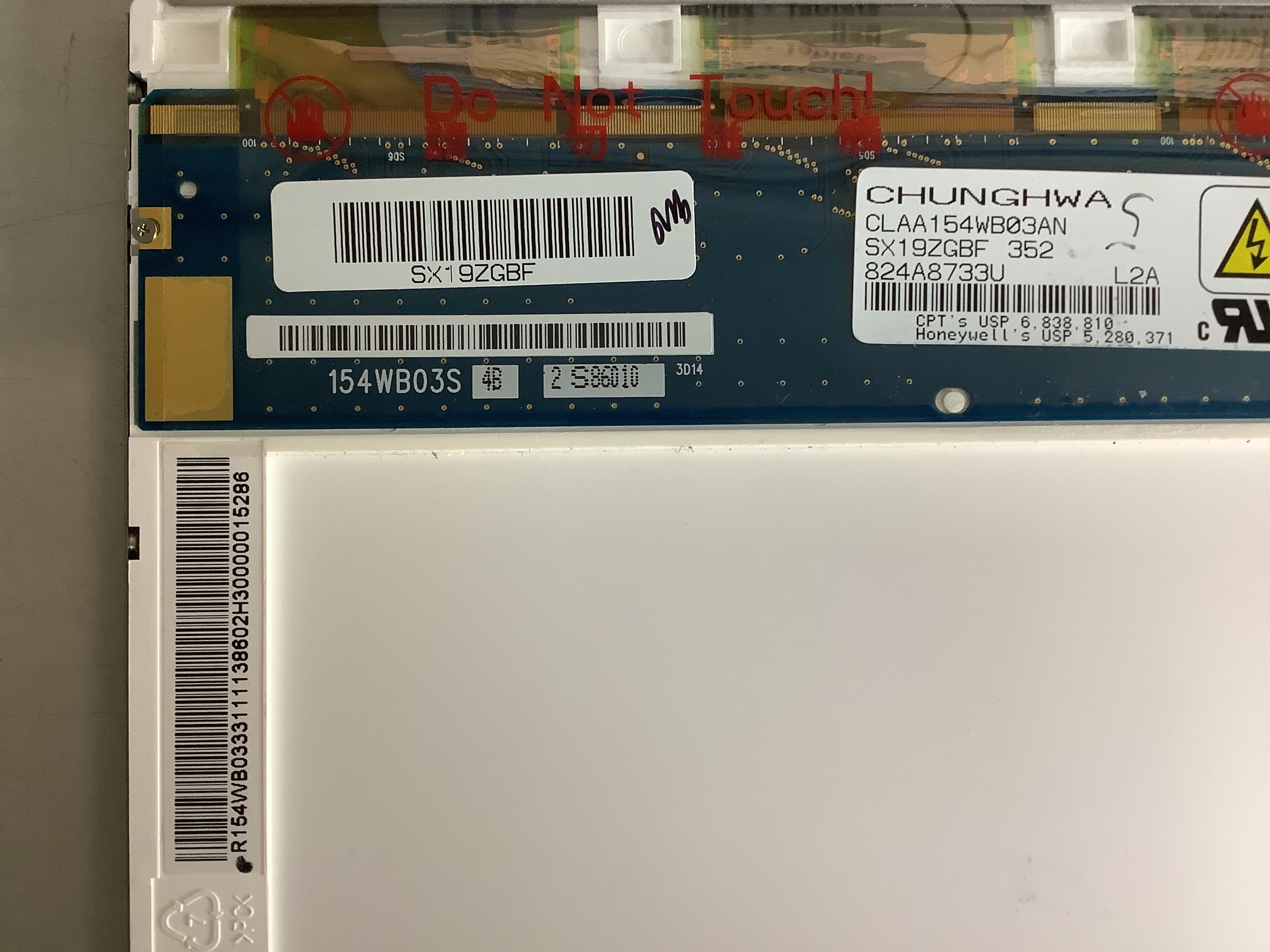 CLAA154WB03AN laptop screen image 4