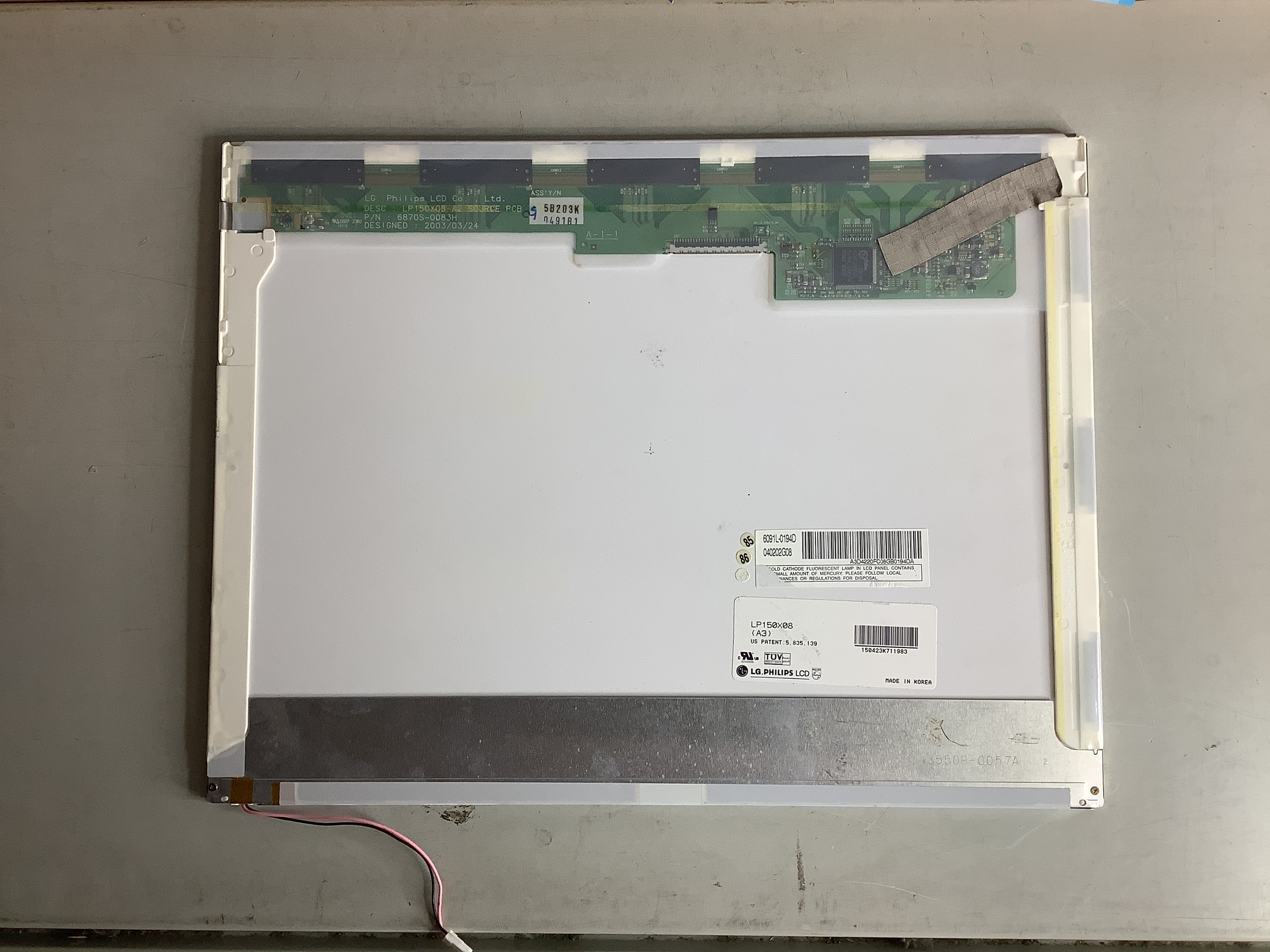 LP150X08 (A3) laptop screen image 3