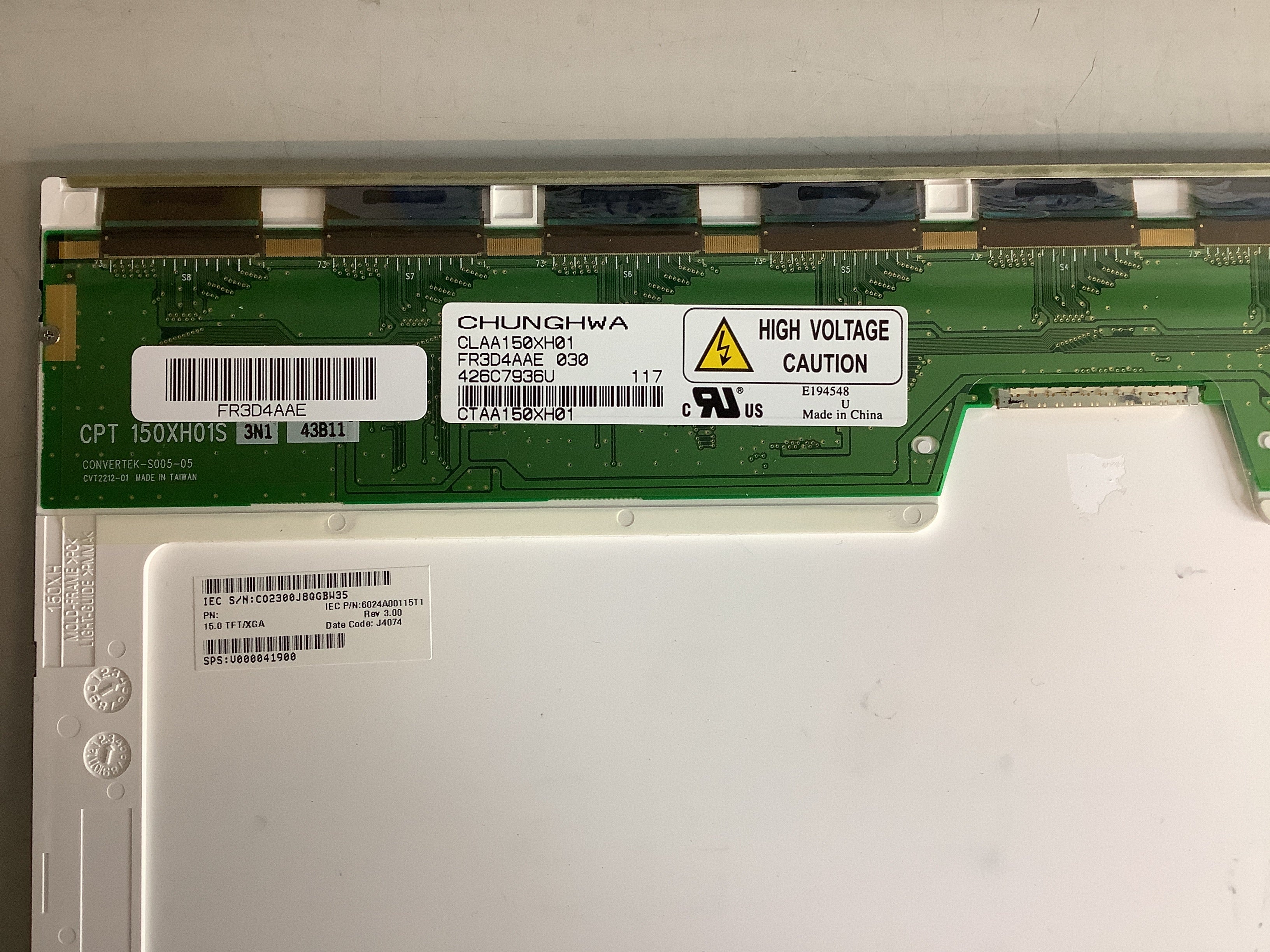 CLAA150XH01 laptop screen image 4