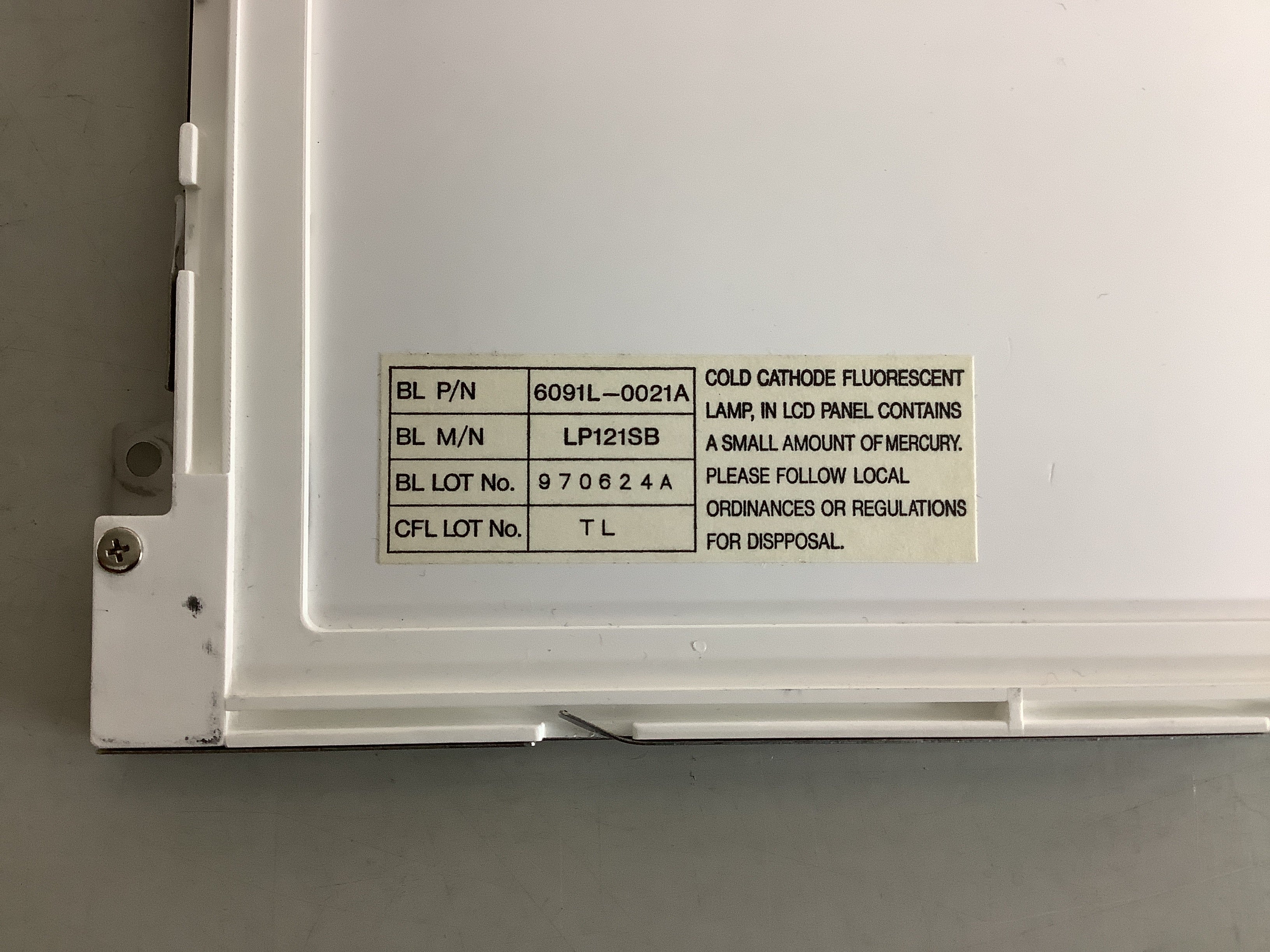 LP121SB V3.3 laptop screen image 5