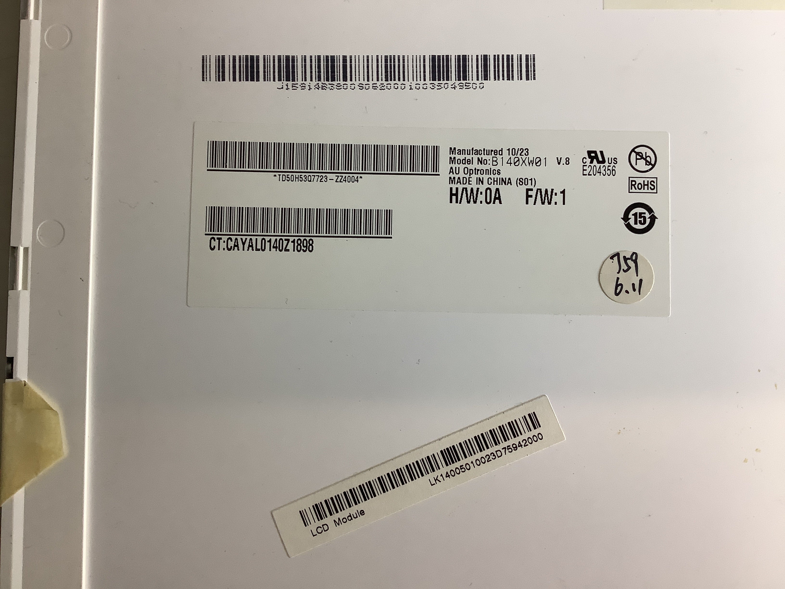 B140XW01 V.8 laptop screen image 3
