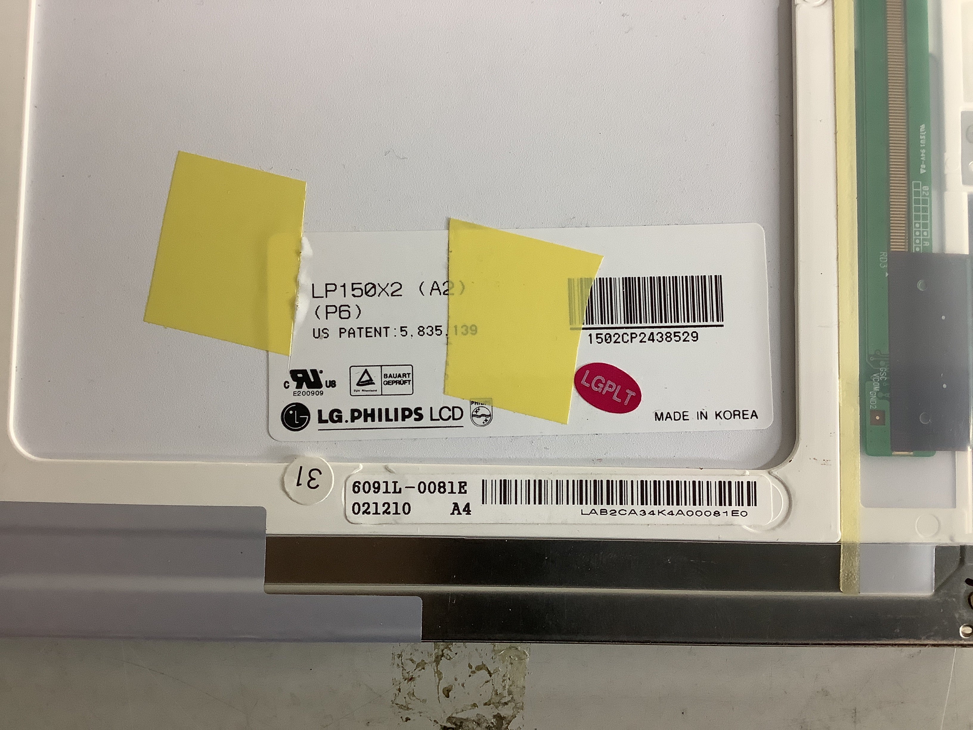 LP150X2 (A2)(P6) laptop screen image 4