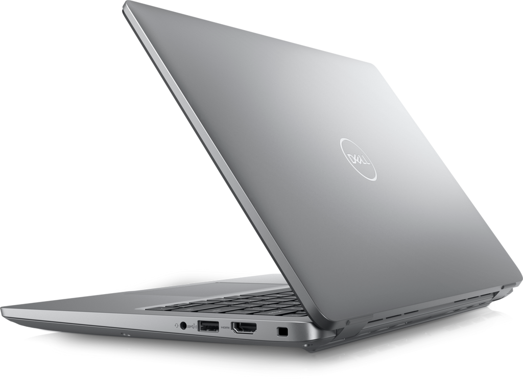Dell Latitude 5440 laptop rear angle view showing Ethernet, USB-A and Thunderbolt 4 USB-C ports